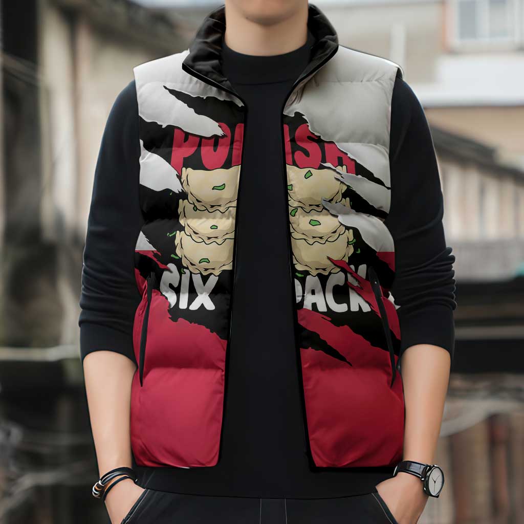 Polish Pierogi Six Pack Sleeveless Puffer Jacket