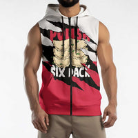 Polish Pierogi Six Pack Sleeveless Zip Hoodie