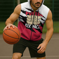 Polish Pierogi Six Pack Sleeveless Zip Hoodie