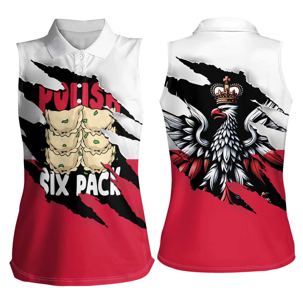 Polish Pierogi Six Pack Women Sleeveless Polo Shirt