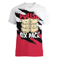 Polish Pierogi Six Pack Women V-Neck T-Shirt