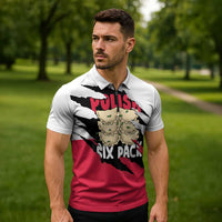 Polish Pierogi Six Pack Zipper Polo Shirt