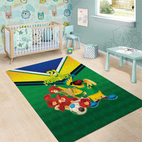 Brazil Canarinho Football Custom Area Rug Bora Brasil! Go Brazil!