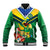 Brazil Canarinho Football Custom Baseball Jacket Bora Brasil! Go Brazil!