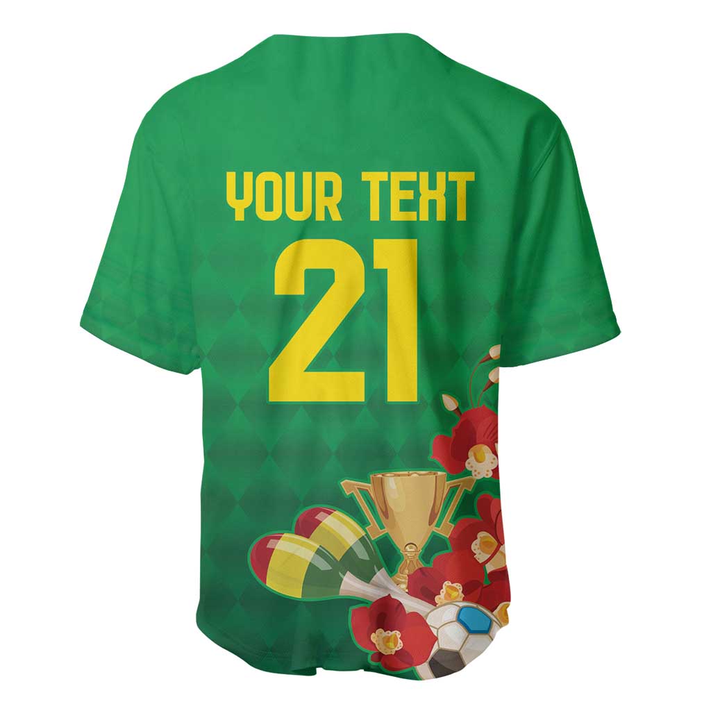 Brazil Canarinho Football Custom Baseball Jersey Bora Brasil! Go Brazil!