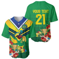 Brazil Canarinho Football Custom Baseball Jersey Bora Brasil! Go Brazil!