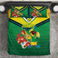 Brazil Canarinho Football Custom Bedding Set Bora Brasil! Go Brazil!