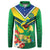 Brazil Canarinho Football Custom Button Sweatshirt Bora Brasil! Go Brazil!
