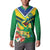 Brazil Canarinho Football Custom Button Sweatshirt Bora Brasil! Go Brazil!