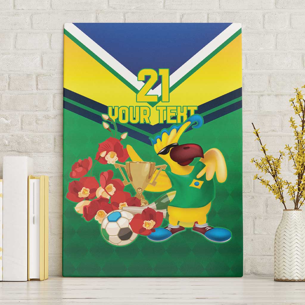 Brazil Canarinho Football Custom Canvas Wall Art Bora Brasil! Go Brazil!