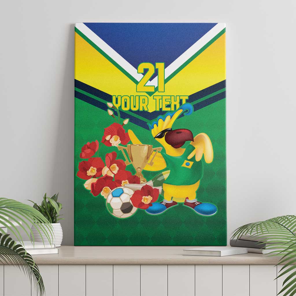 Brazil Canarinho Football Custom Canvas Wall Art Bora Brasil! Go Brazil!