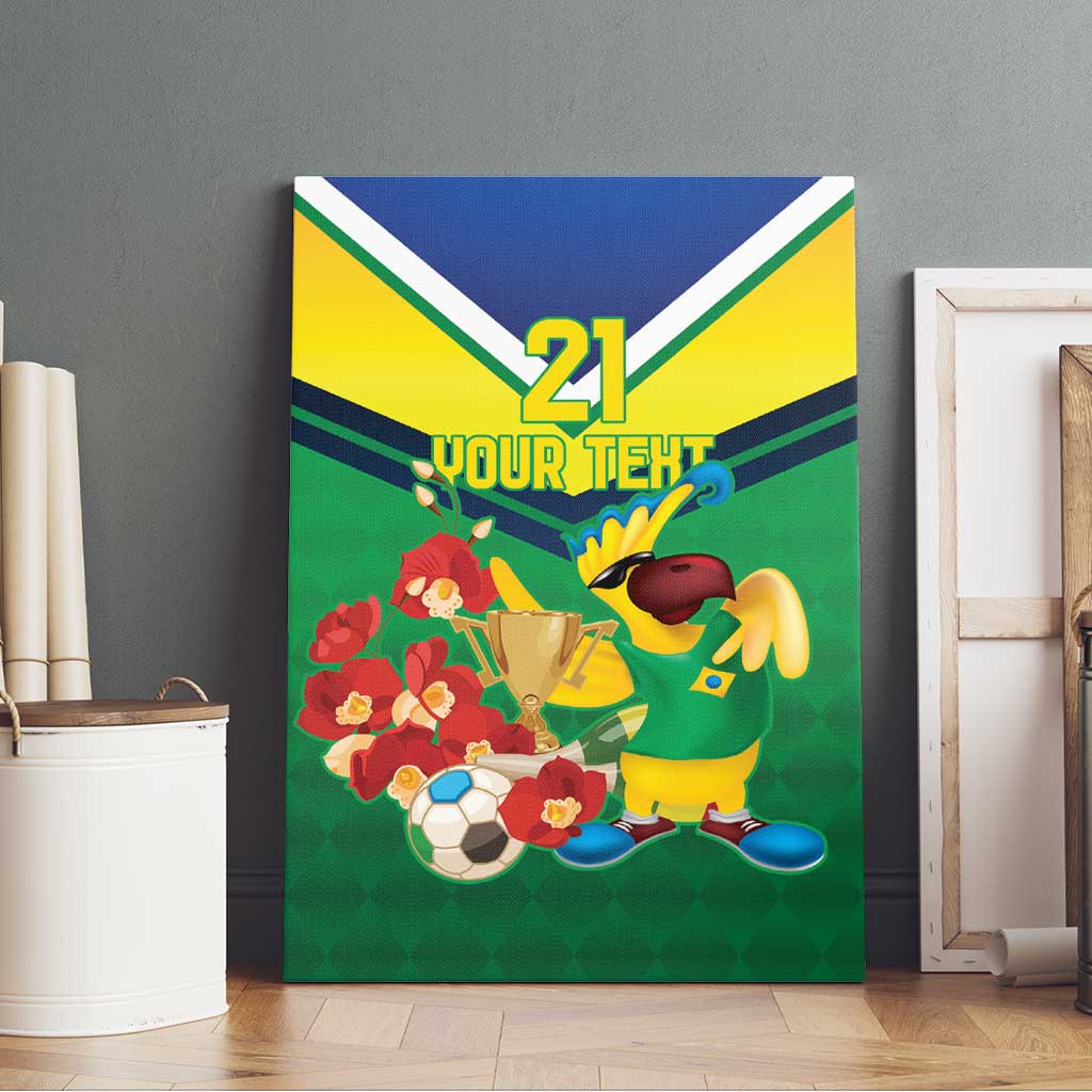 Brazil Canarinho Football Custom Canvas Wall Art Bora Brasil! Go Brazil!