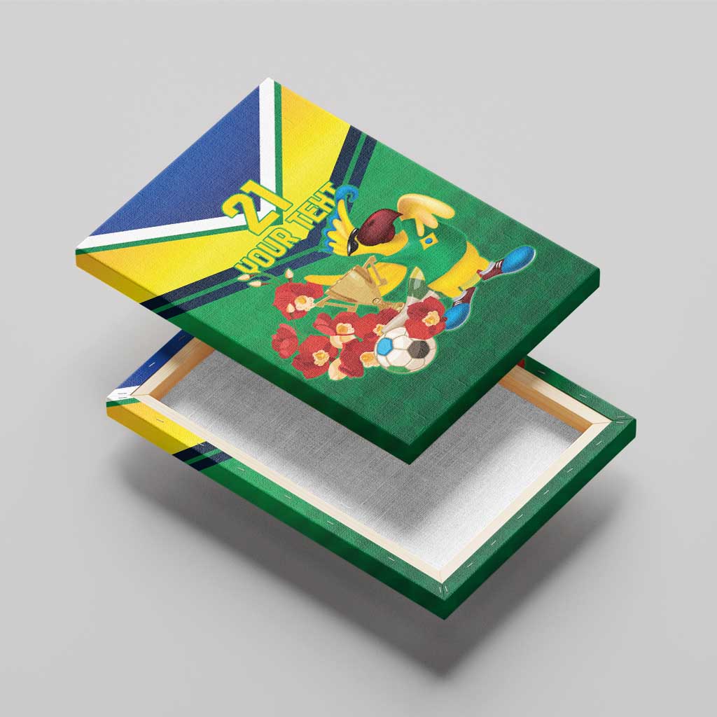 Brazil Canarinho Football Custom Canvas Wall Art Bora Brasil! Go Brazil!