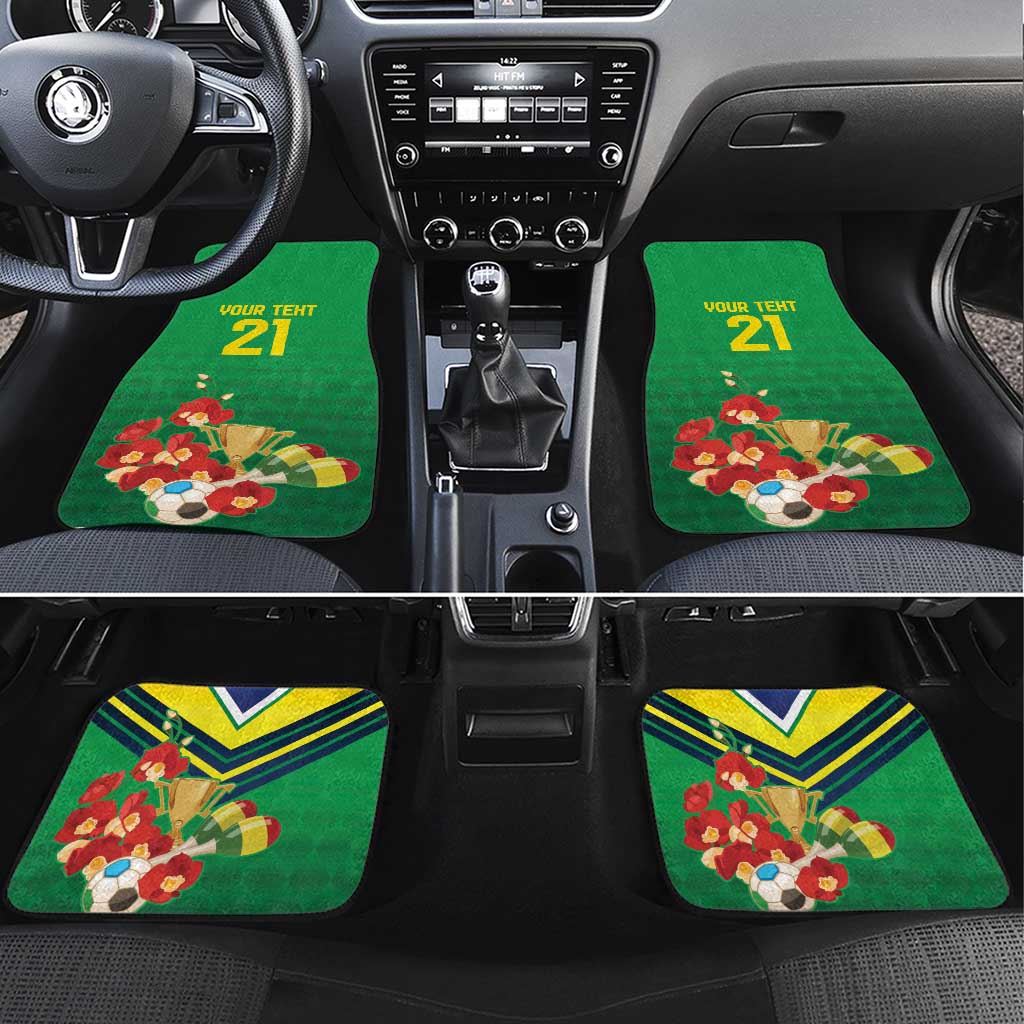 Brazil Canarinho Football Custom Car Mats Bora Brasil! Go Brazil!