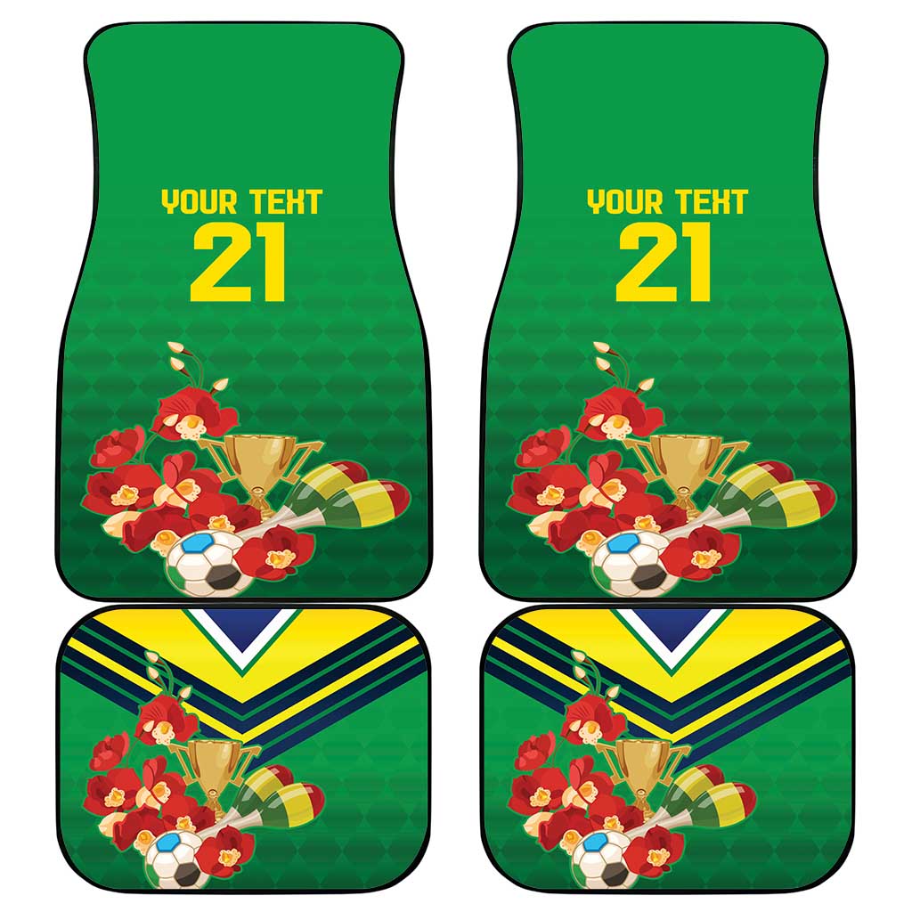 Brazil Canarinho Football Custom Car Mats Bora Brasil! Go Brazil!