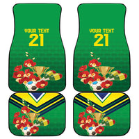 Brazil Canarinho Football Custom Car Mats Bora Brasil! Go Brazil!