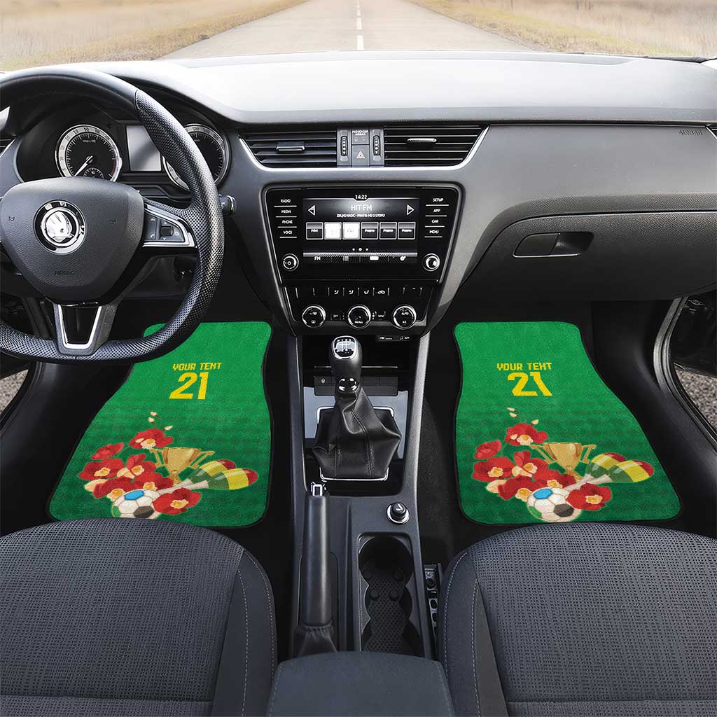 Brazil Canarinho Football Custom Car Mats Bora Brasil! Go Brazil!