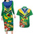 Brazil Canarinho Football Custom Couples Matching Long Sleeve Bodycon Dress and Hawaiian Shirt Bora Brasil! Go Brazil!