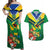Brazil Canarinho Football Custom Couples Matching Off Shoulder Maxi Dress and Hawaiian Shirt Bora Brasil! Go Brazil!
