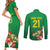 Brazil Canarinho Football Custom Couples Matching Short Sleeve Bodycon Dress and Long Sleeve Button Shirt Bora Brasil! Go Brazil!