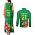 Brazil Canarinho Football Custom Couples Matching Tank Maxi Dress and Long Sleeve Button Shirt Bora Brasil! Go Brazil!