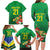 Brazil Canarinho Football Custom Family Matching Long Sleeve Bodycon Dress and Hawaiian Shirt Bora Brasil! Go Brazil!