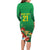 Brazil Canarinho Football Custom Family Matching Long Sleeve Bodycon Dress and Hawaiian Shirt Bora Brasil! Go Brazil!