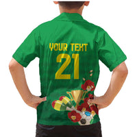Brazil Canarinho Football Custom Family Matching Mermaid Dress and Hawaiian Shirt Bora Brasil! Go Brazil!