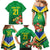 Brazil Canarinho Football Custom Family Matching Mermaid Dress and Hawaiian Shirt Bora Brasil! Go Brazil!