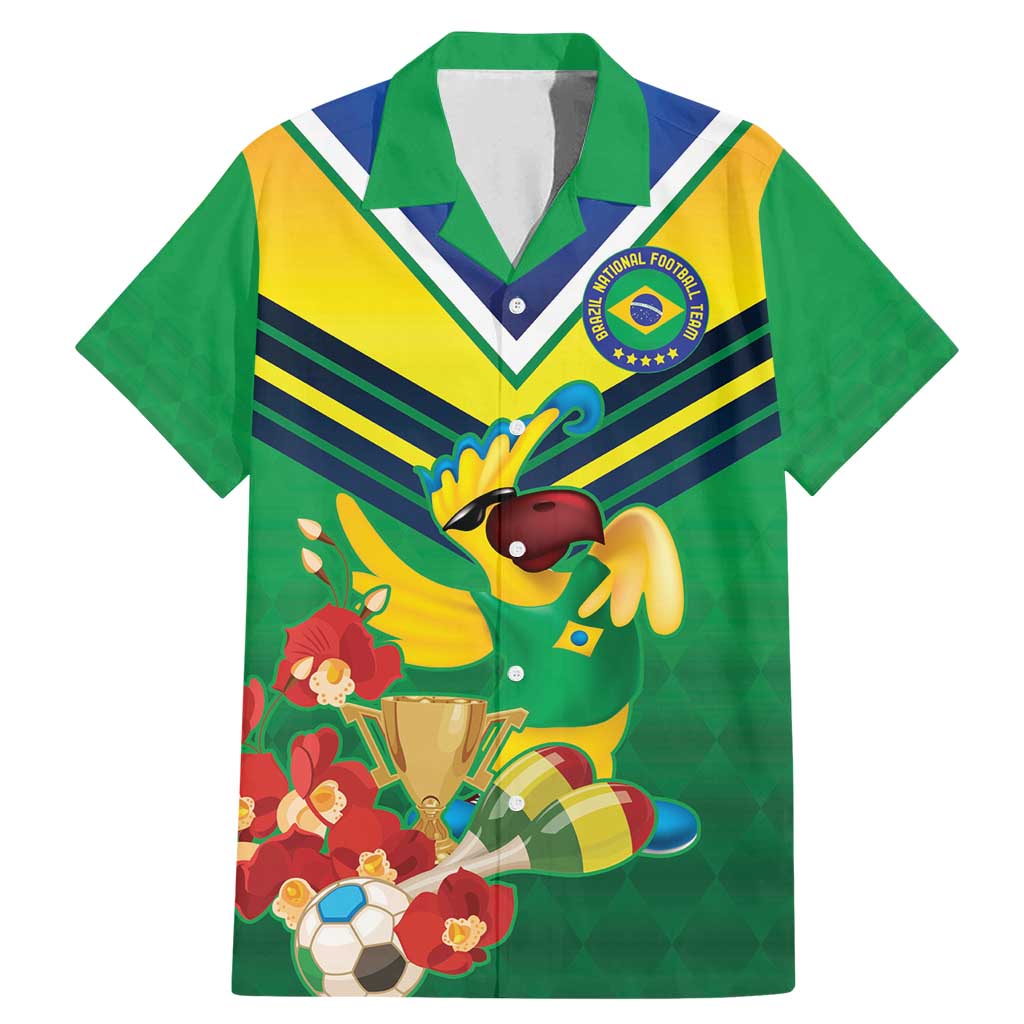 Brazil Canarinho Football Custom Family Matching Mermaid Dress and Hawaiian Shirt Bora Brasil! Go Brazil!