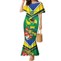 Brazil Canarinho Football Custom Family Matching Mermaid Dress and Hawaiian Shirt Bora Brasil! Go Brazil!