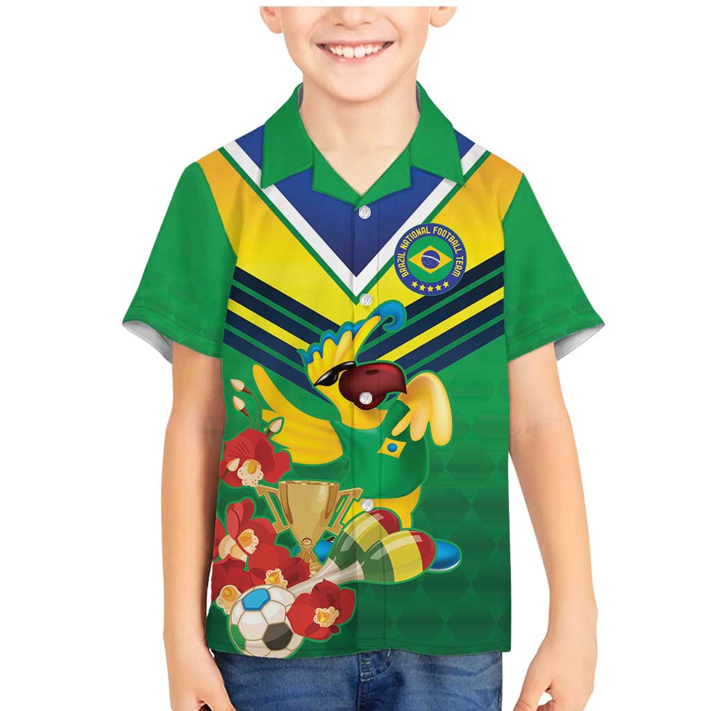 Brazil Canarinho Football Custom Family Matching Mermaid Dress and Hawaiian Shirt Bora Brasil! Go Brazil!