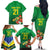 Brazil Canarinho Football Custom Family Matching Off The Shoulder Long Sleeve Dress and Hawaiian Shirt Bora Brasil! Go Brazil!