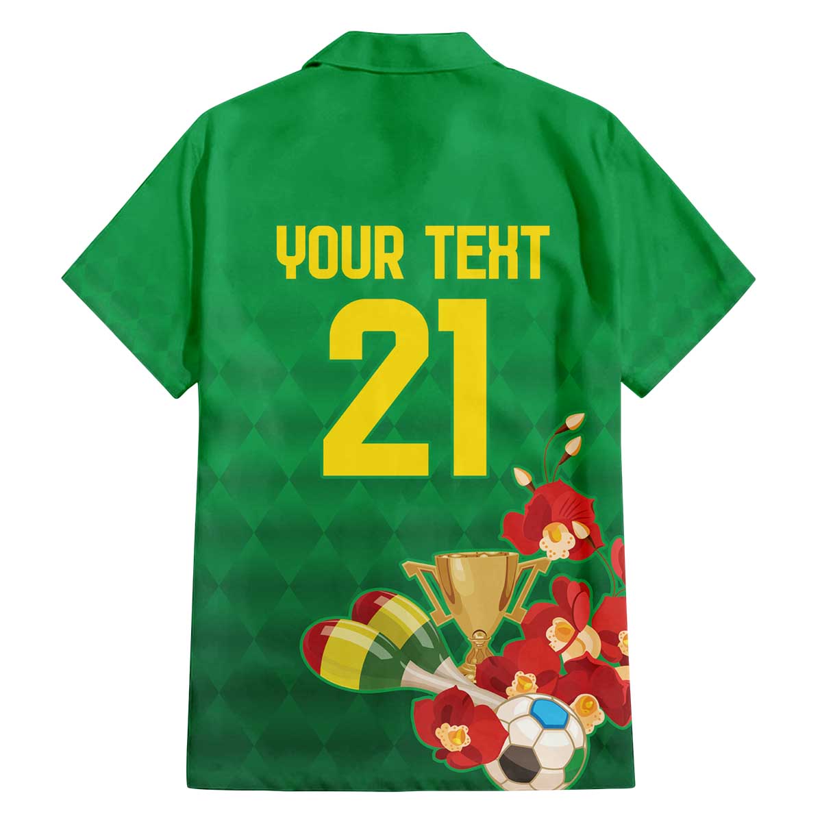 Brazil Canarinho Football Custom Family Matching Off The Shoulder Long Sleeve Dress and Hawaiian Shirt Bora Brasil! Go Brazil!