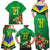 Brazil Canarinho Football Custom Family Matching Off Shoulder Maxi Dress and Hawaiian Shirt Bora Brasil! Go Brazil!