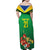 Brazil Canarinho Football Custom Family Matching Off Shoulder Maxi Dress and Hawaiian Shirt Bora Brasil! Go Brazil!