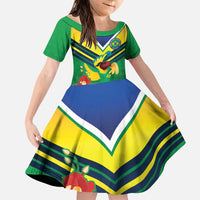 Brazil Canarinho Football Custom Family Matching Puletasi and Hawaiian Shirt Bora Brasil! Go Brazil!