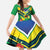 Brazil Canarinho Football Custom Family Matching Puletasi and Hawaiian Shirt Bora Brasil! Go Brazil!