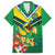 Brazil Canarinho Football Custom Family Matching Short Sleeve Bodycon Dress and Hawaiian Shirt Bora Brasil! Go Brazil!