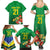 Brazil Canarinho Football Custom Family Matching Summer Maxi Dress and Hawaiian Shirt Bora Brasil! Go Brazil!