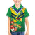 Brazil Canarinho Football Custom Family Matching Summer Maxi Dress and Hawaiian Shirt Bora Brasil! Go Brazil!
