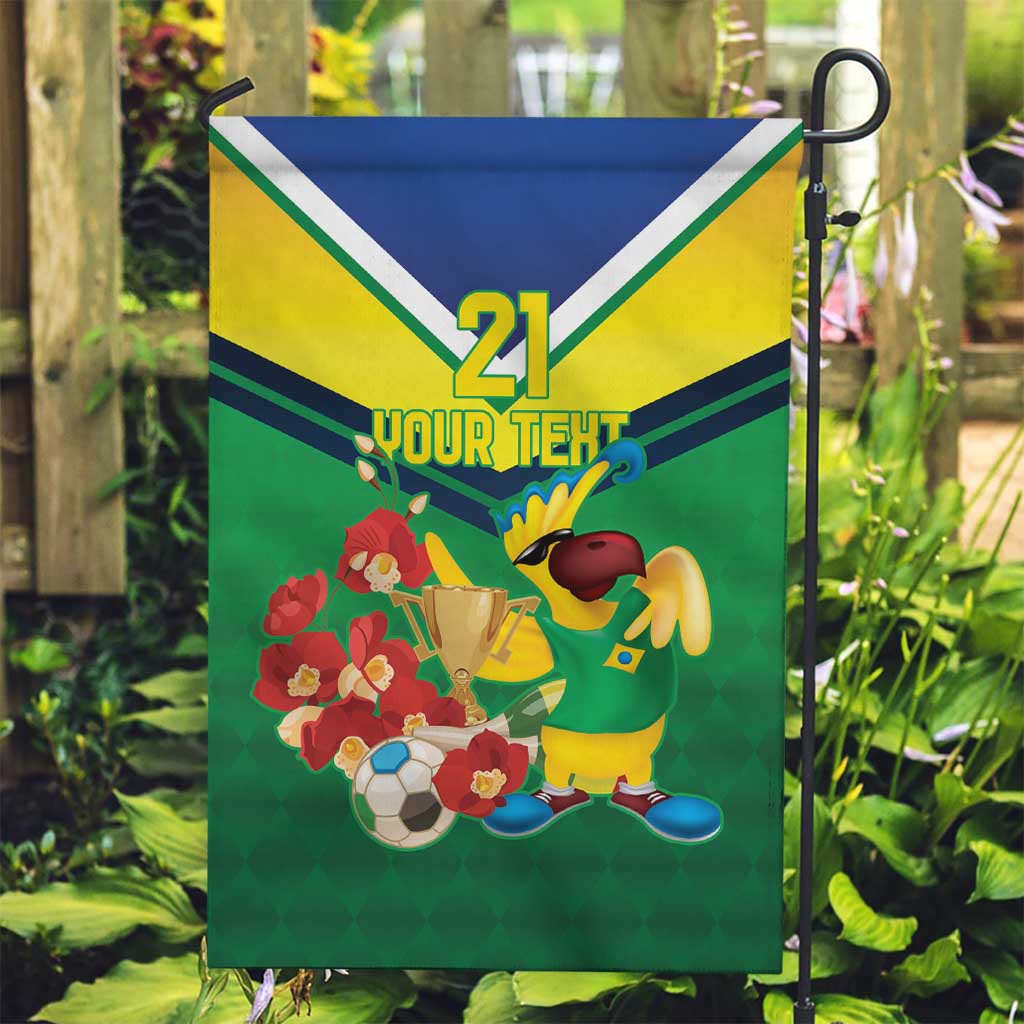 Brazil Canarinho Football Custom Garden Flag Bora Brasil! Go Brazil!