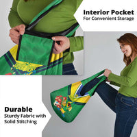 Brazil Canarinho Football Custom Grocery Bag Bora Brasil! Go Brazil!