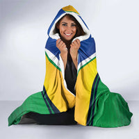 Brazil Canarinho Football Custom Hooded Blanket Bora Brasil! Go Brazil!