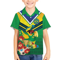 Brazil Canarinho Football Custom Kid Hawaiian Shirt Bora Brasil! Go Brazil!