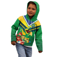 Brazil Canarinho Football Custom Kid Hoodie Bora Brasil! Go Brazil!