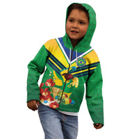Brazil Canarinho Football Custom Kid Hoodie Bora Brasil! Go Brazil!