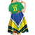 Brazil Canarinho Football Custom Kid Short Sleeve Dress Bora Brasil! Go Brazil!