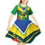 Brazil Canarinho Football Custom Kid Short Sleeve Dress Bora Brasil! Go Brazil!