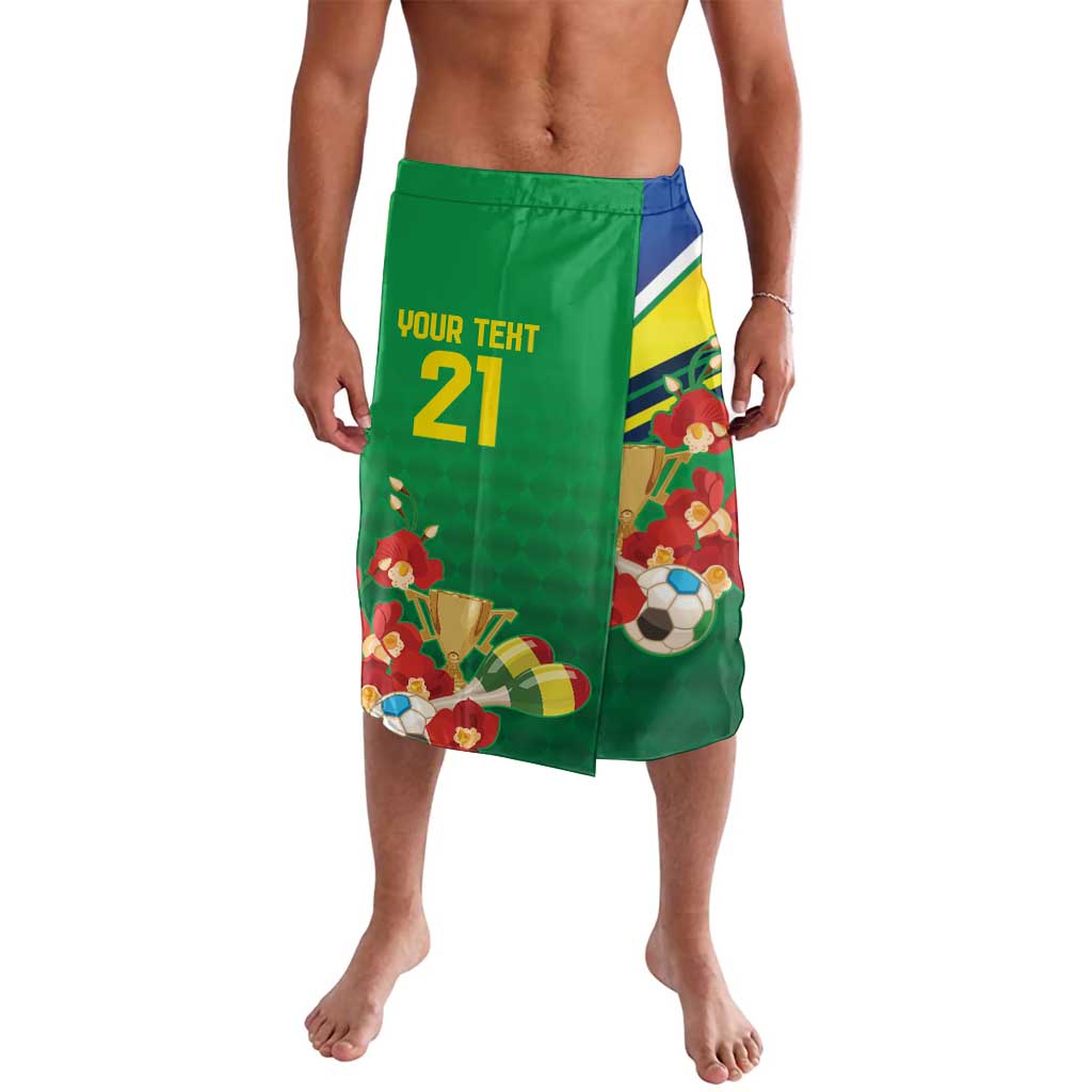 Brazil Canarinho Football Custom Lavalava Bora Brasil! Go Brazil!